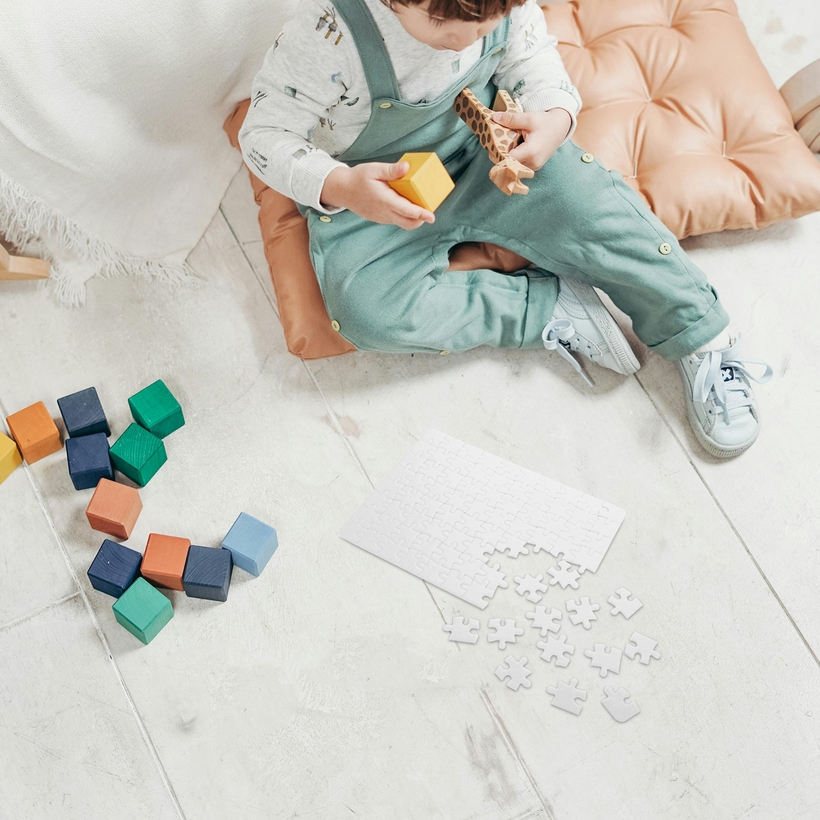 4Sheets Blank Puzzle Pieces fo - Puzzle Blank White ulasan dan harga