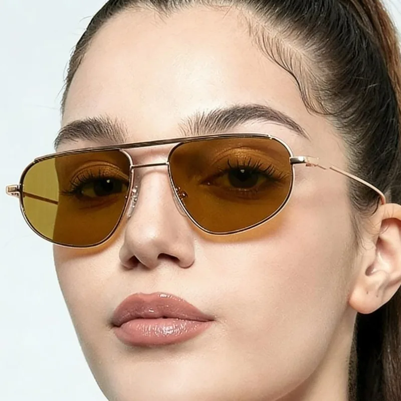 Men Sunglasses Metal Frame Squ - Metal Photo Panel ulasan dan harga
